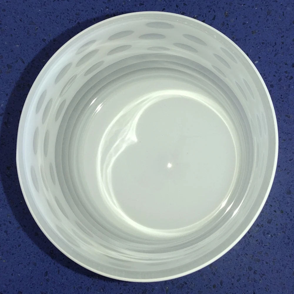 Lambert White Glass Acid Etched Candle Holder